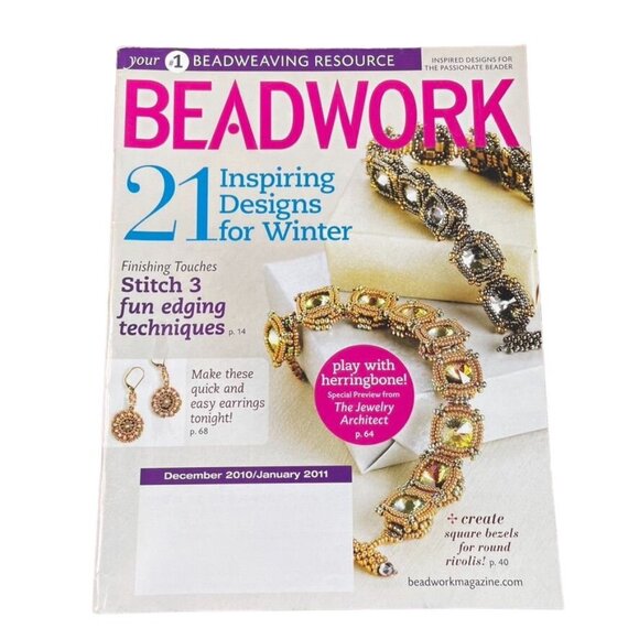 Beadwork Magazine Jewelry Crafting Book u Dec 2010 Jan 2011 Vol 14 No 1 - Picture 1 of 8
